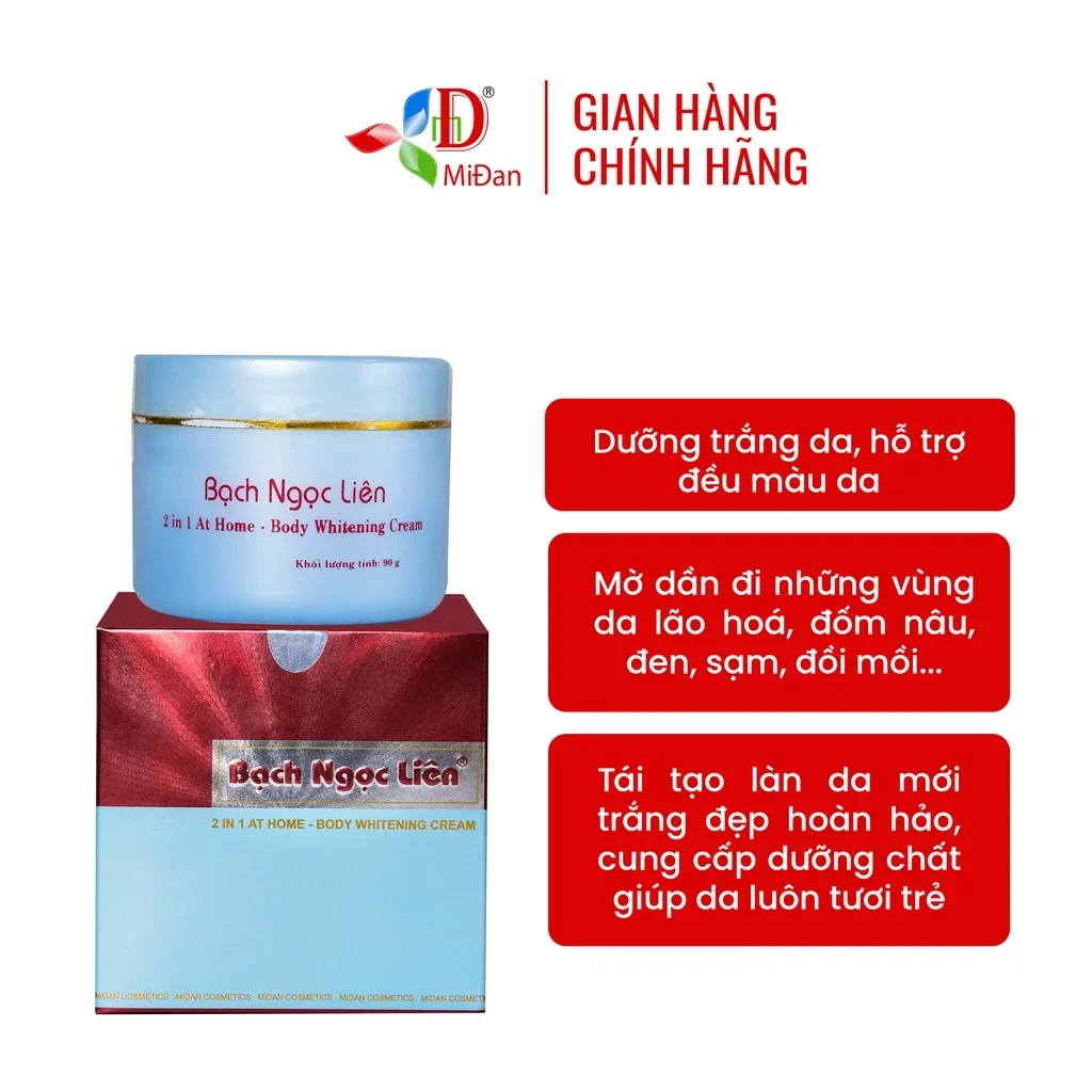 [Chính Hãng] Kem body Bạch Ngọc Liên Xanh 90g