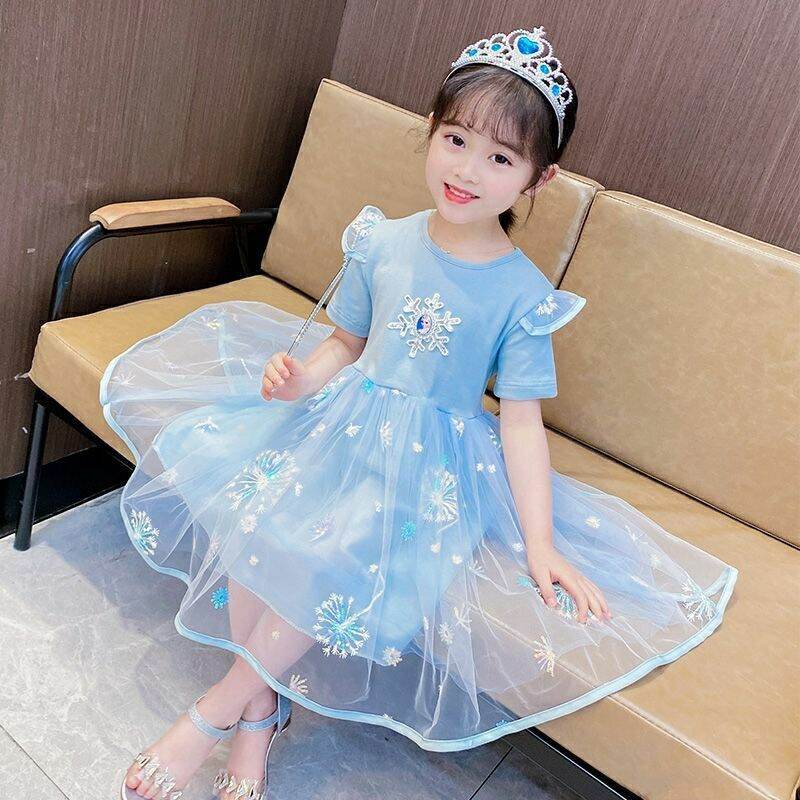 Váy cho bé Đầm công chúa tay ngắn cho bé gái váy bé gái