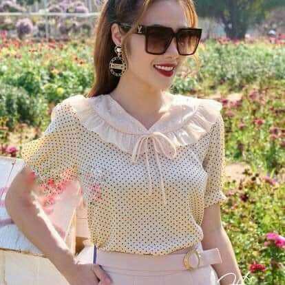 Áo cỗ lá sen nhúng bèo full size 120