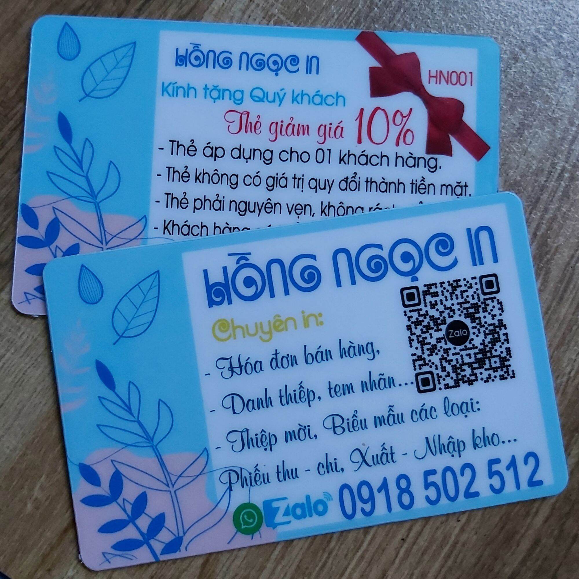 Thẻ nhân viên, thẻ học sinh, thẻ sinh viên, bảng tên Hồng Ngọc in theo yêu cầu, in thẻ nhựa PVC 3 lớp