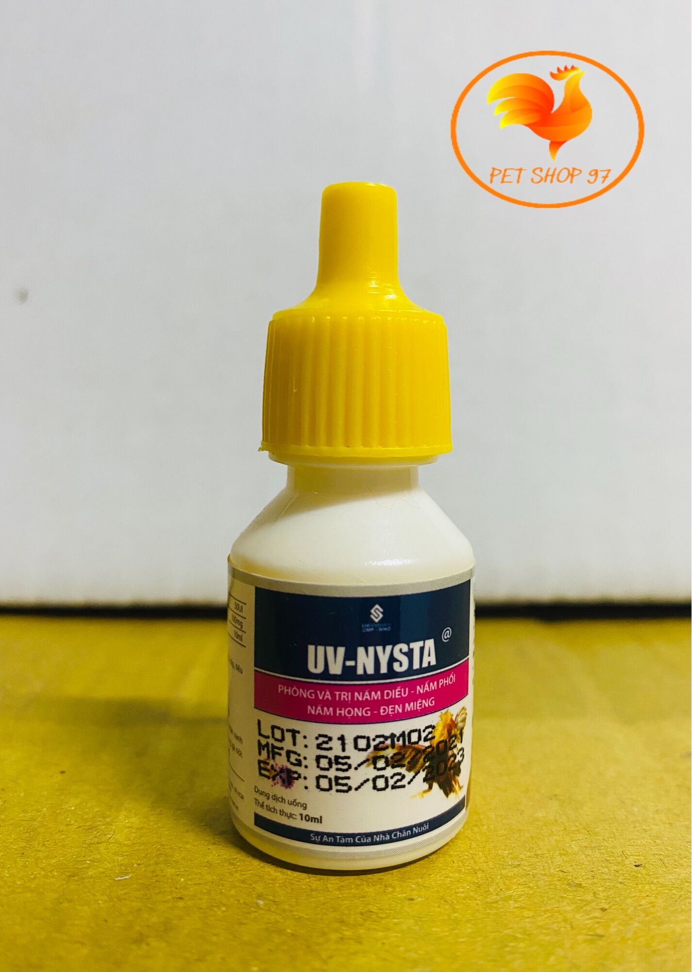 Uv nysta chai 10ml nấm diều, nấm phổi, nấm họng, đẹn miệng cho gà đá