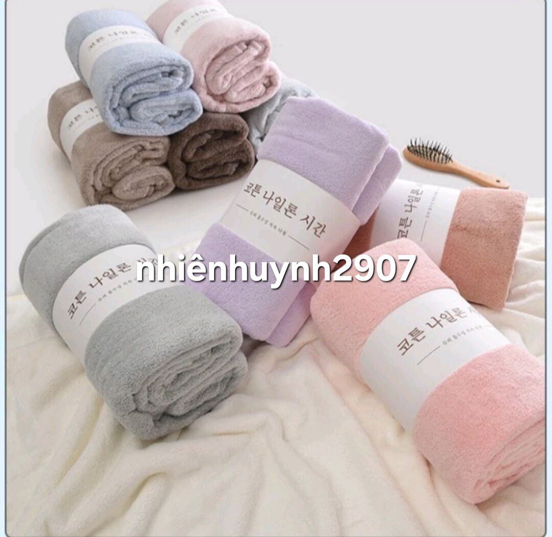 Khăn tắm lông cừu hàn quốc 70×140cm mềm mại.