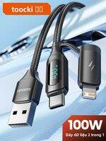 Toocki | Dây Cáp Dữ Liệu Đa Đầu, Sạc Nhanh 2 Chiều 100W
