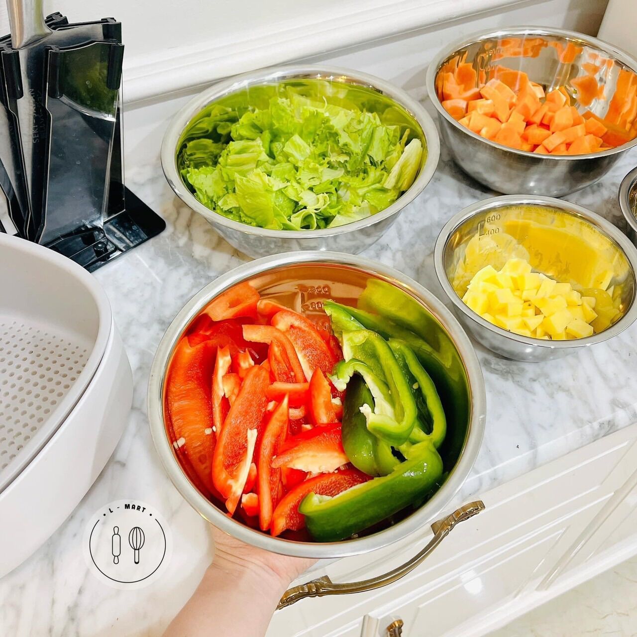 SET 5 CHẬU INOX SIÊU TIỆN ÍCH