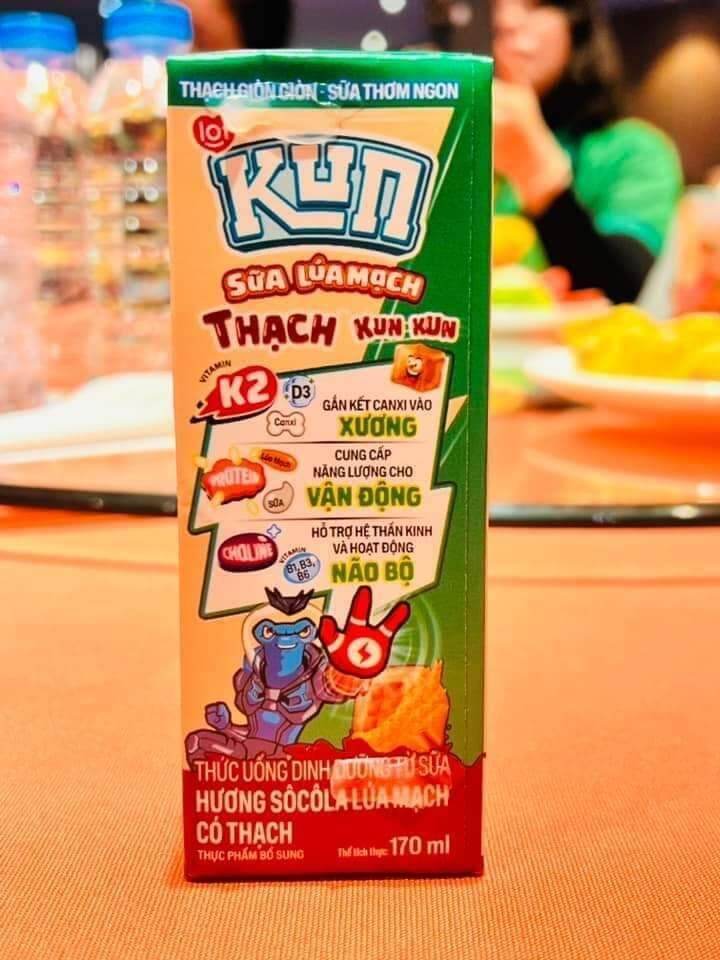 Sữa kun thạch hộp to thùng 48 hộp *170 ml