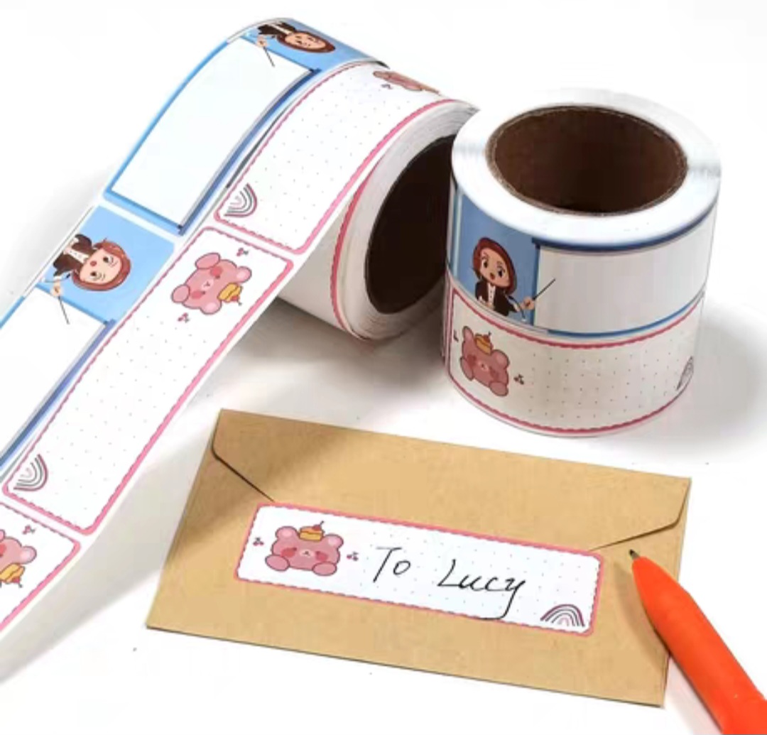 STICKER CUỘN GHI NHÃN DÁN, TEM TÊN, NAME STICKER ĐA NĂNG.