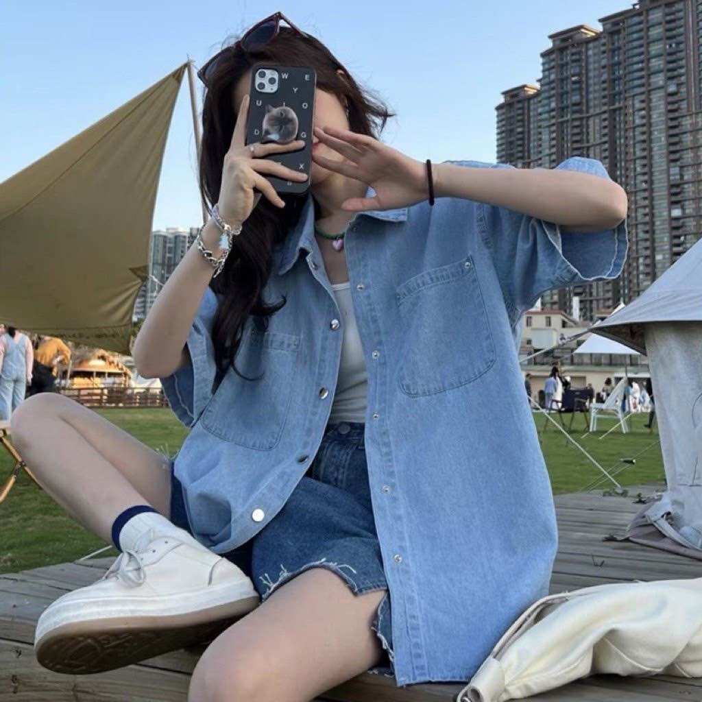 Áo sơ mi chất jean