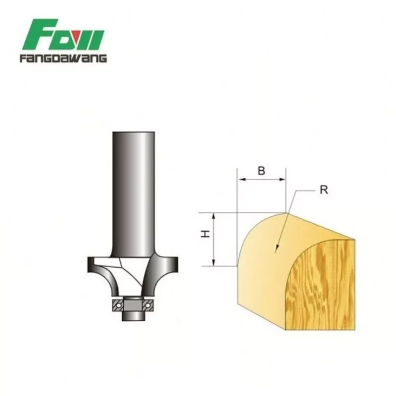 Mũi phay gỗ tròn góc cốt lớn 12.7mm đầu 6li 1/2 x 1/4 hiệu Favi,router bo cạnh,mũi soi gỗ chuyên dụng