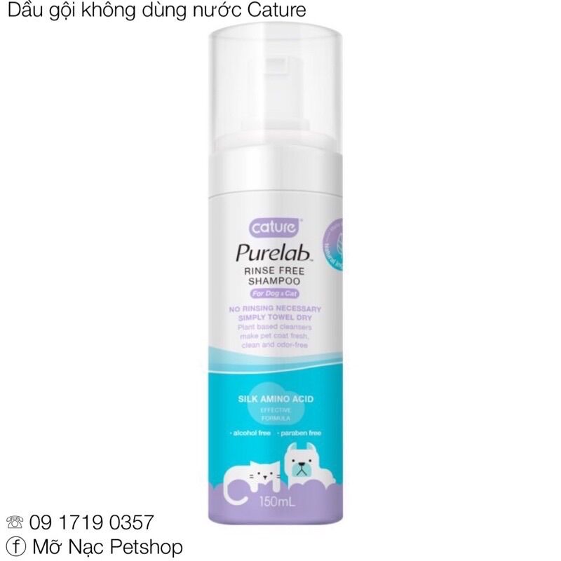 Dầu gội không dùng nước cho chó mèo cature - waterless shampoo