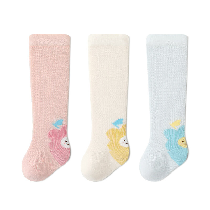 Tất ống dài cho trẻ sơ sinh xuân thu qua đầu gối cotton miệng rộng không bị bó chân cho trẻ sơ sinh bé trai bé gái bé gái xuân hè