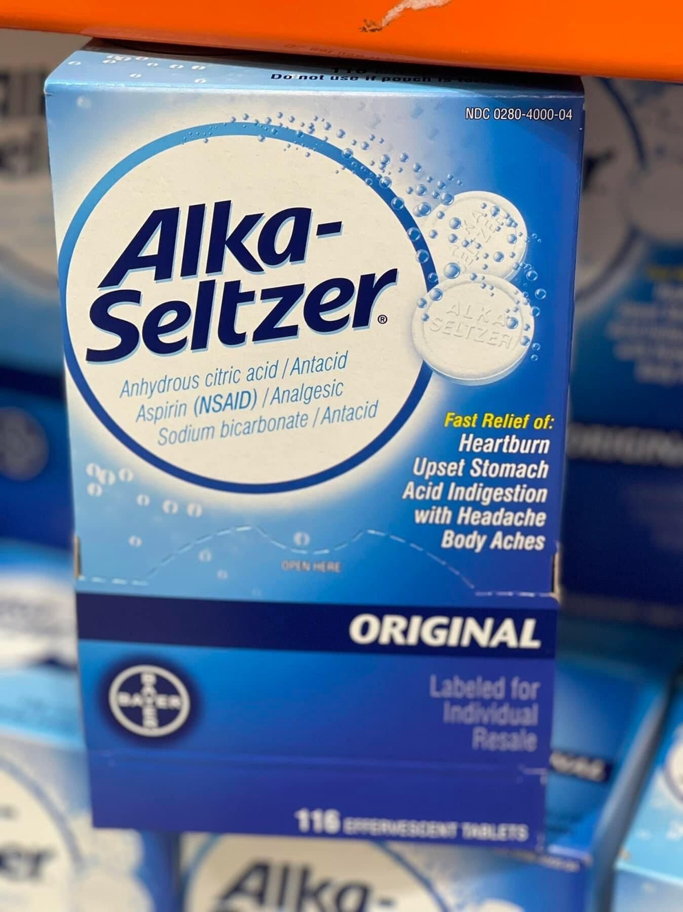 Alka Seltzer hộp 116 viên