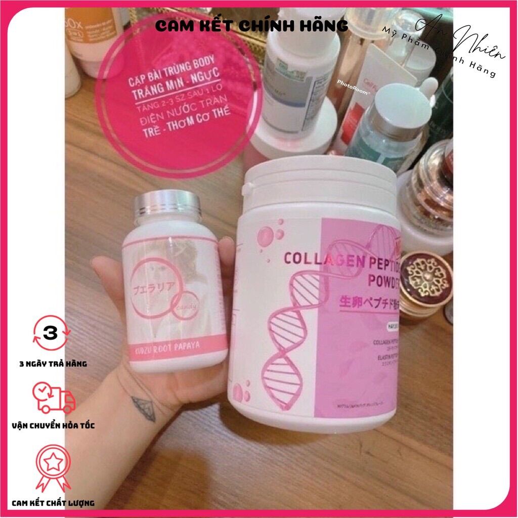 Collagen thủy phân và Kẹo nở .ngực Hayuki ❤combo trẻ mãi ko già