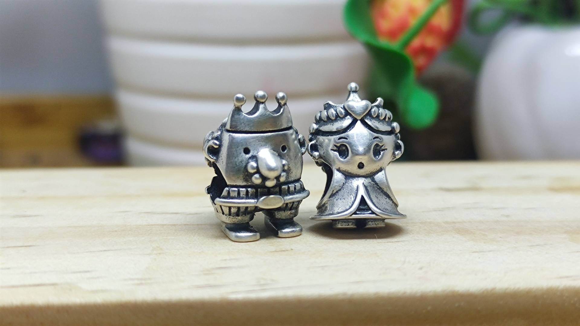 GauBee Charm bạc 925 vua, hoàng hậu, công chúa, búp bê