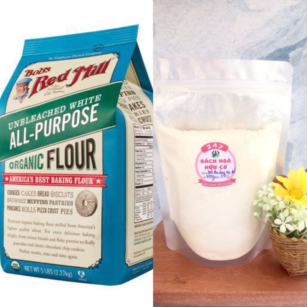 Bột mì đa dụng hữu cơ bob’s red mill từ bao lớn 11,3kg tiết kiệm date 28/07/2023
