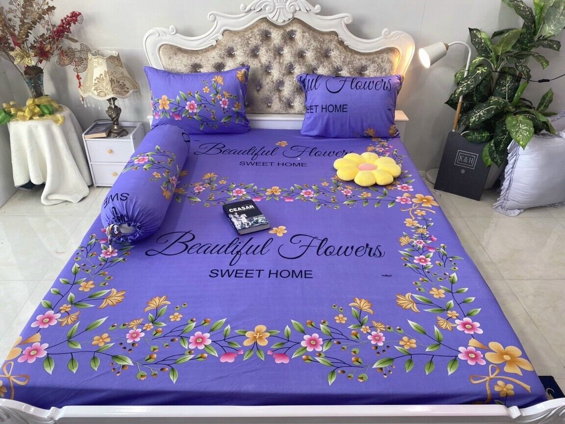 Set 4 drap áo gối THUN LẠNH HÀN QUỐC