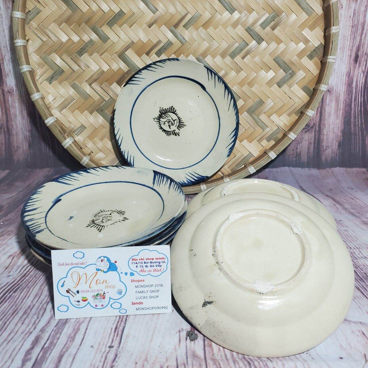 COMBO 3c~5c 🍜DĨA NHỎ 🍝8inch Mẫu Phết GỐM XƯA