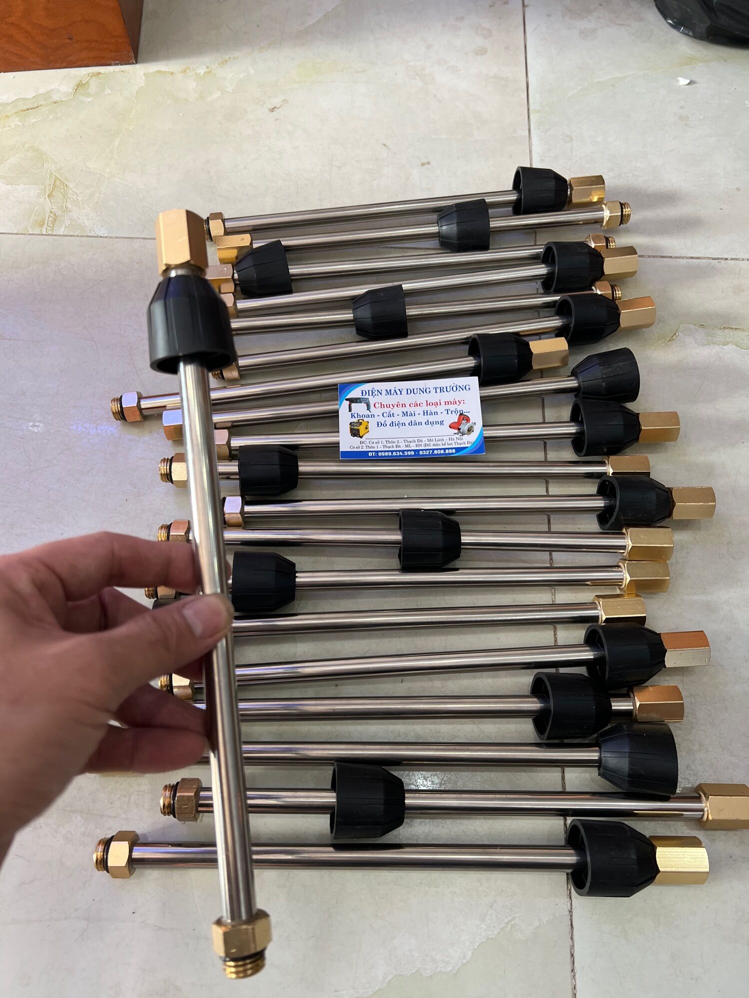 Ống nối dài súng phun xịt rửa xe hai đầu Ren 16mm dài 30cm