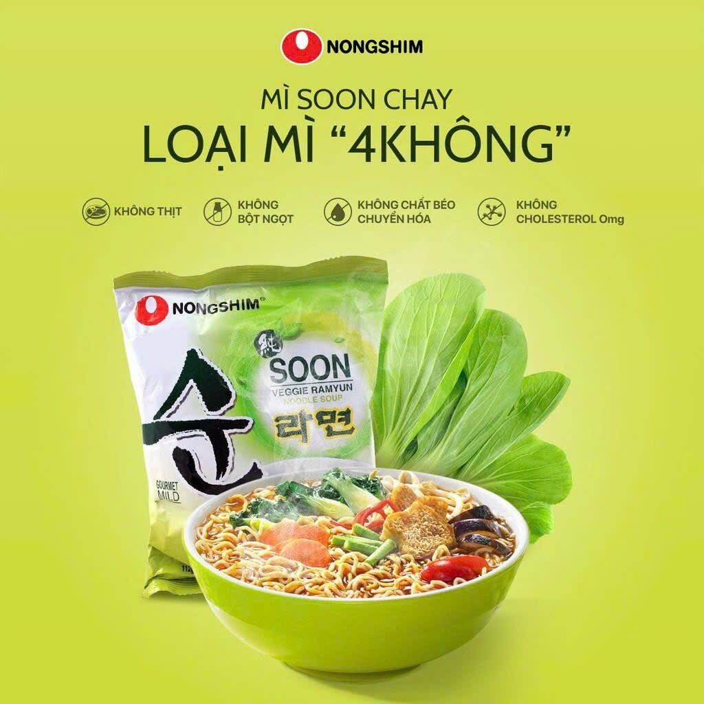 MÌ THUẦN CHAY NONGSHIM HÀN QUỐC 112g