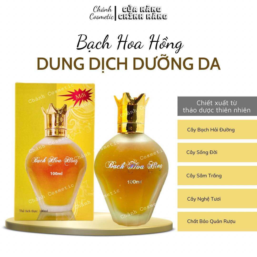 Dung dịch tái tạo da, dưỡng da, ngừa mụn, nám bach hoa hong 100ml