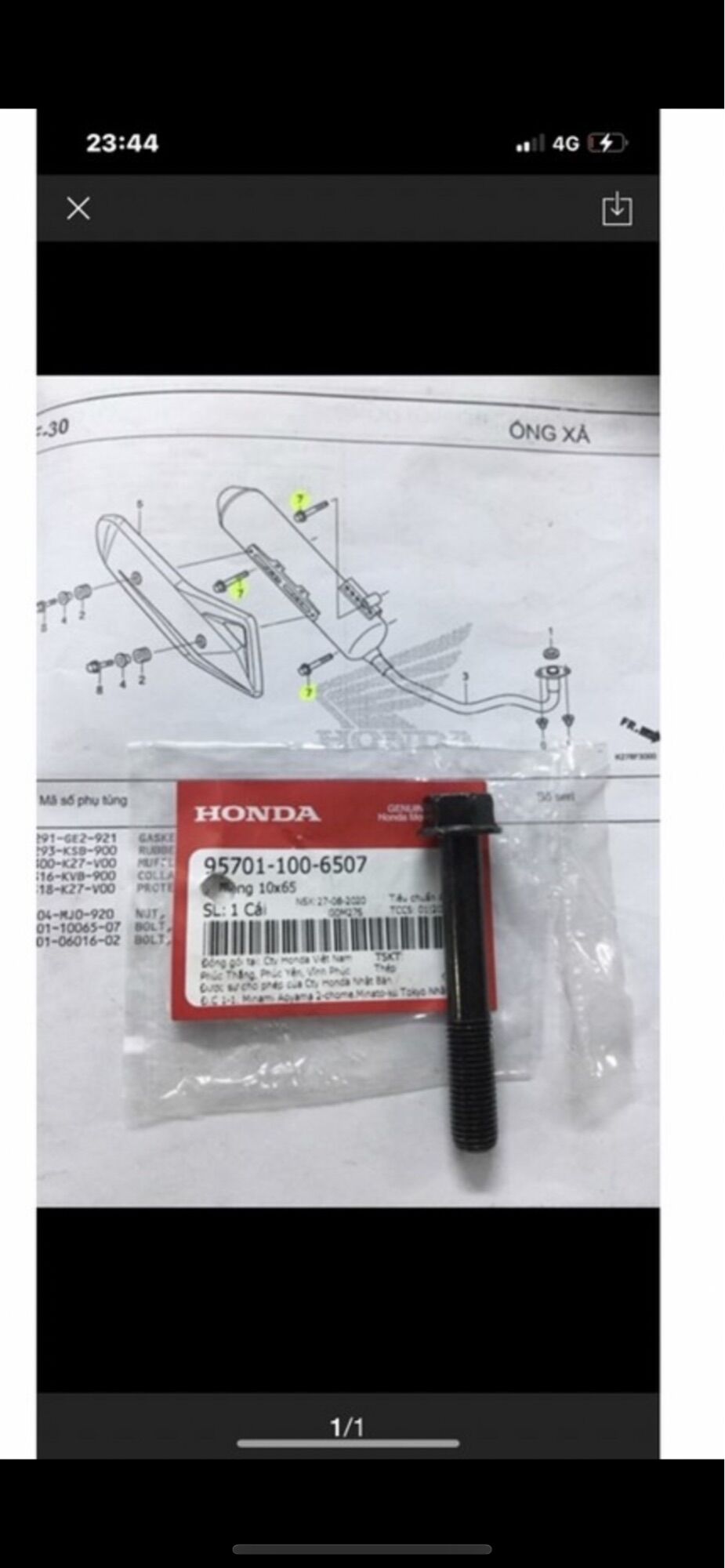 Ốc treo bô ab , click , vario , pcx , shvn 125 - 150