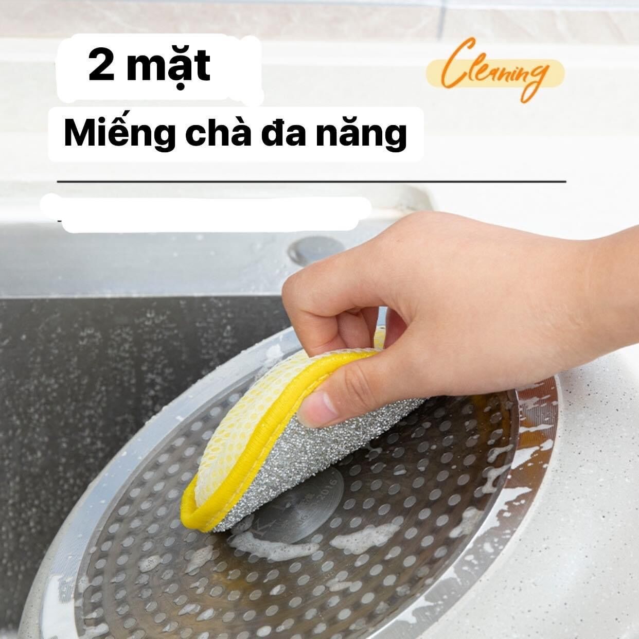 Miếng rửa chén 2 mặt ,mút rửa chén cao cấp siêu thấm nước 1 túi 10miếng