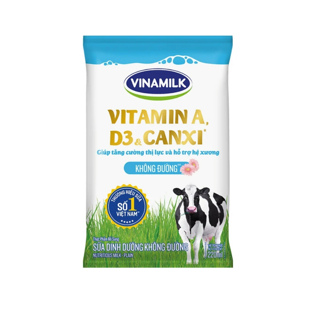 Combo 10 bịch sữa tươi tiệt trùng Vinamilk 220 ml