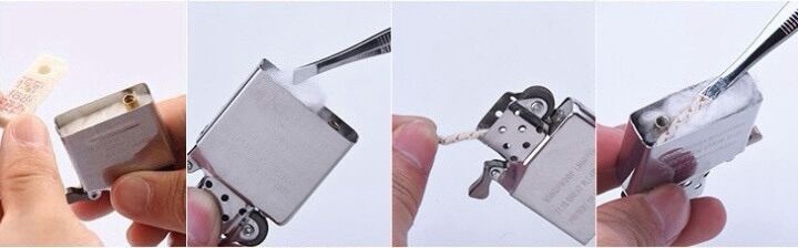 Đá Zippo- Đá bấc dùng cho Zippo ( 7 viên đá + 12cm bấc)- Homies.pk