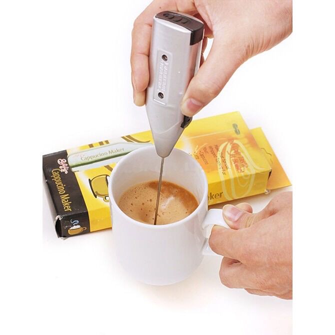 Máy Tạo Bọt Sữa, Cafe, Đánh Trứng Không Kèm Pin (Màu Ngẫu Nhiên)