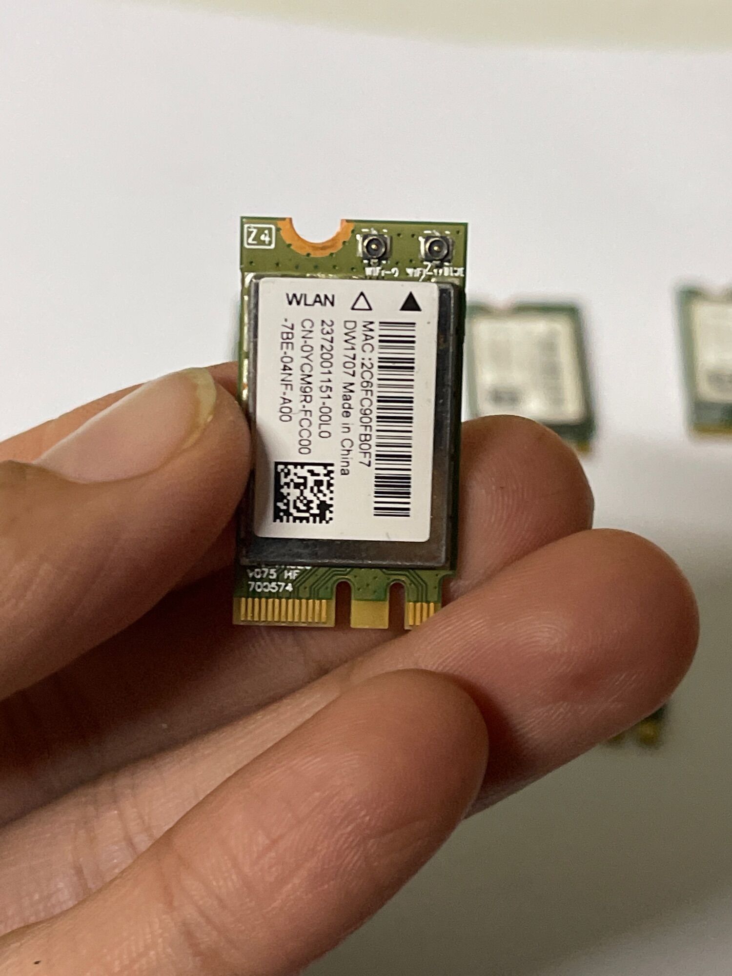 Card WIFI Dell M.2 (Up to 1 Mbps) cho Laptop 1 tháng bảo hành