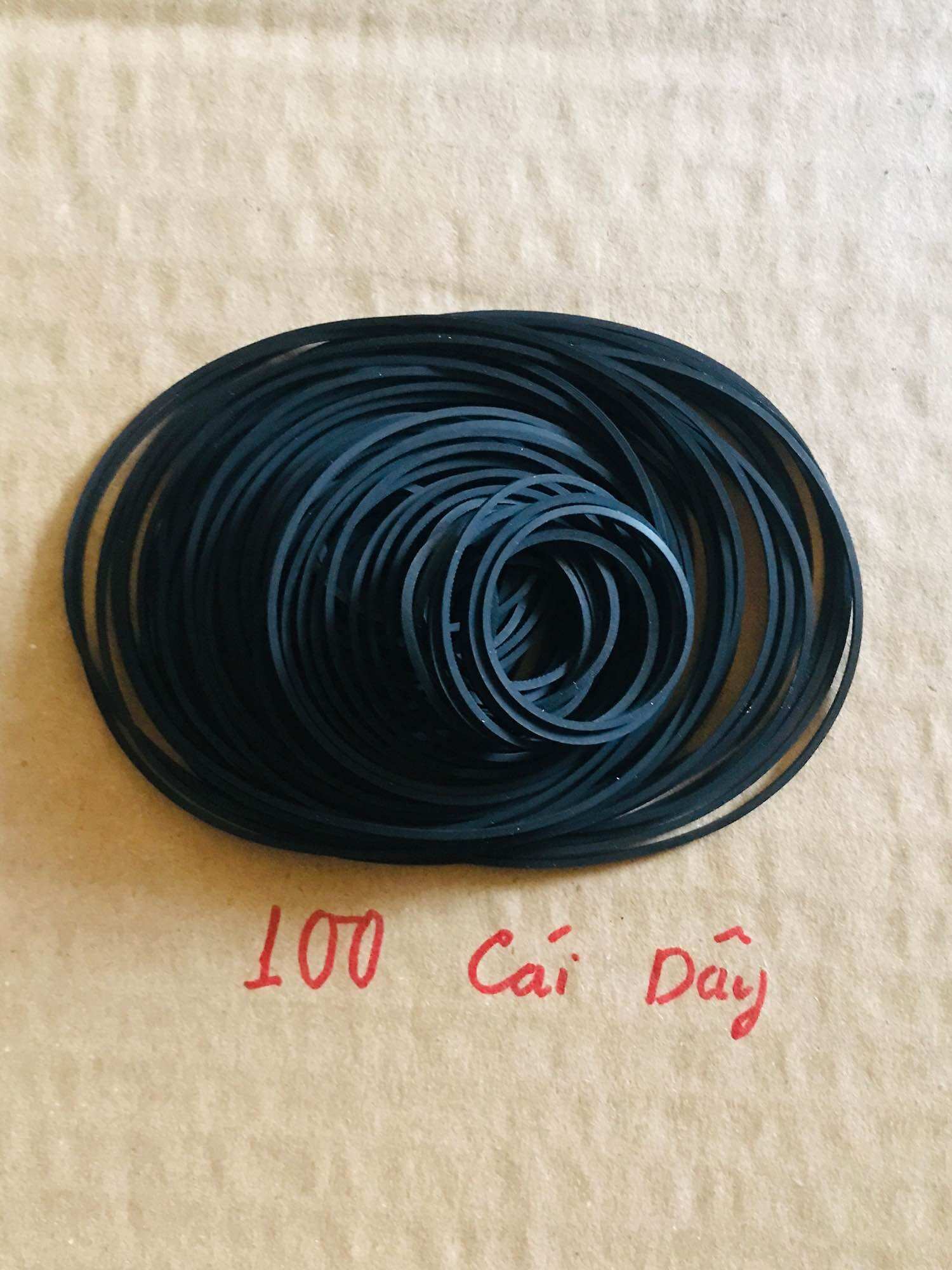 Dây curoa đài các cỡ,gói 100 cái dây 1 ly