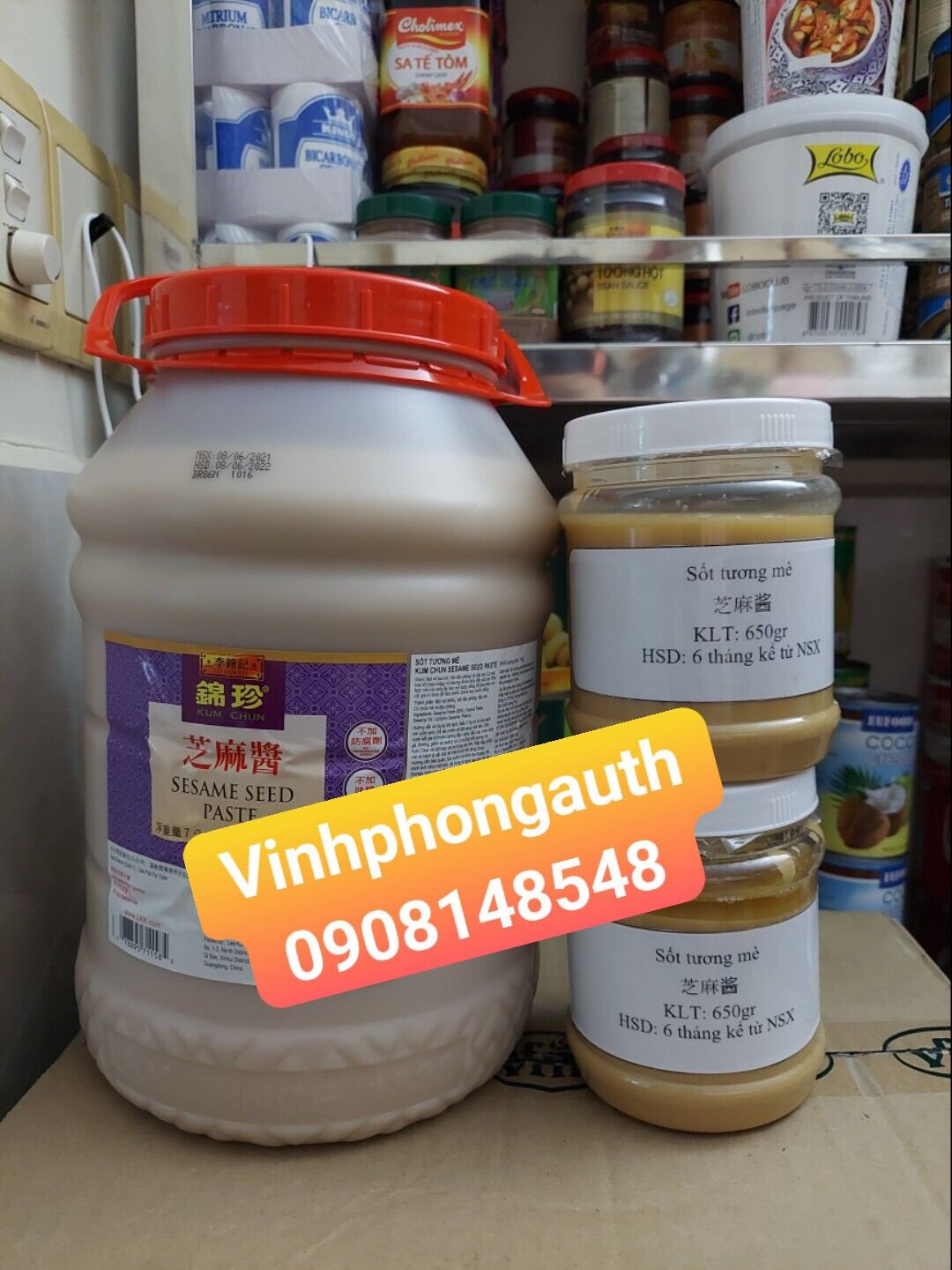 Sốt tương mè 650gr lee kum kee/kum chun sesame seed paste hongkong