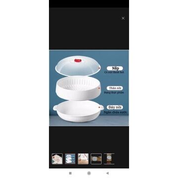 Bộ khay hấp lò vi sóng.