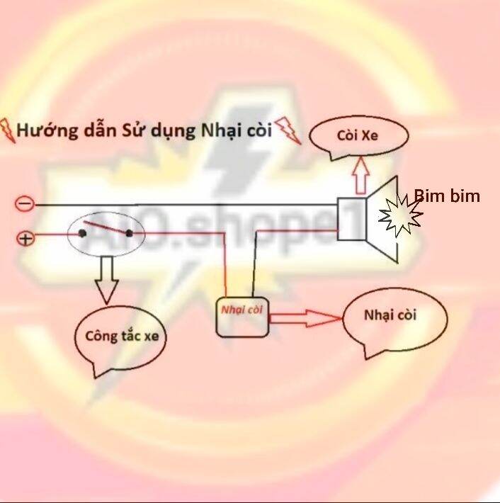 Nhại Còi 6v,12v (xe máy, xe điện)