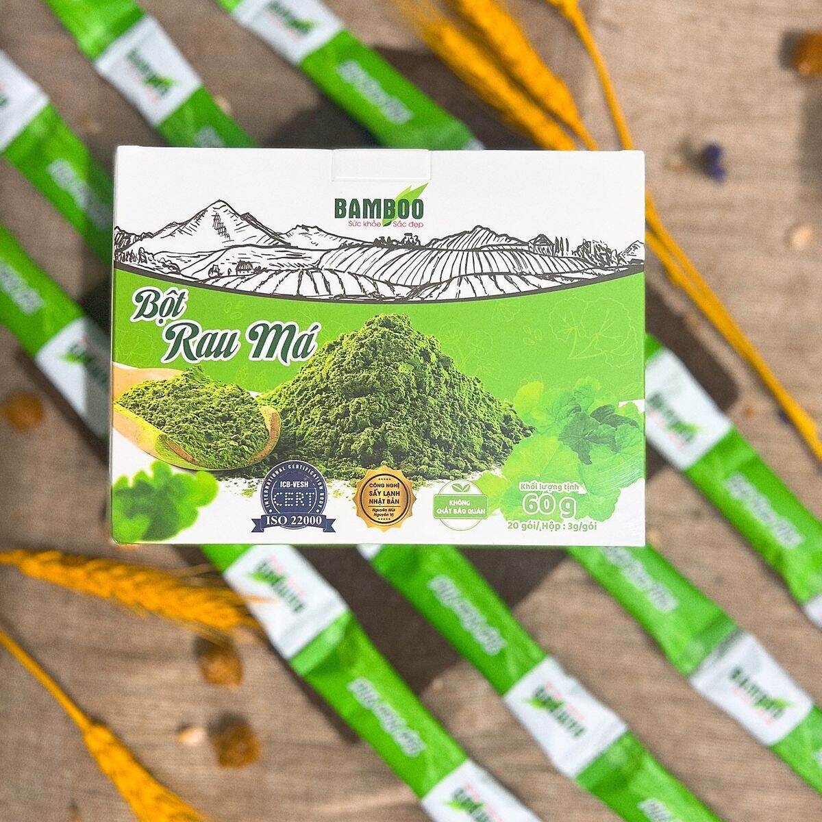 Combo 2 hộp Bột rau má Bamboo