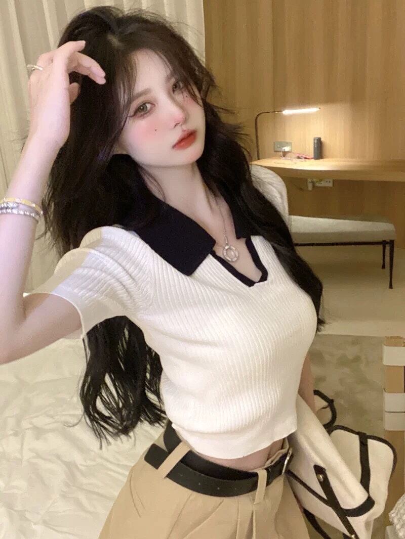ÁO CROPTOP CỔ TRỤ H6