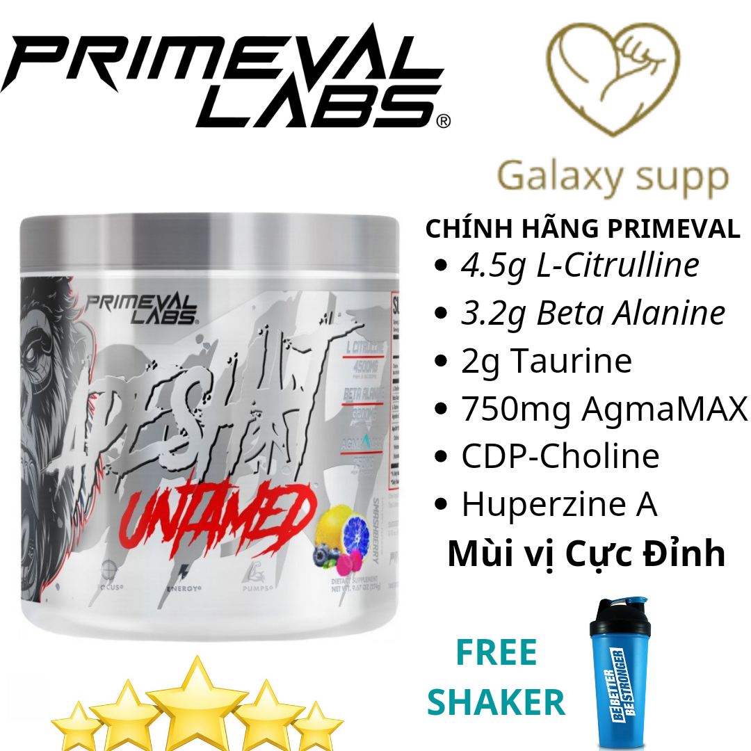 Primeval Labs - Ape Shit Untamed Pre-workout
Tăng Sức Mạnh Cực Đỉnh