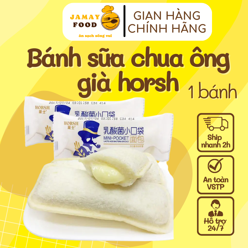[1 bánh] Bánh sữa chua ông già Horsh thơm ngon béo ngậy | Bánh kẹo Jamay Food