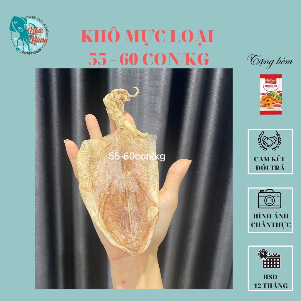 1 con khô mực vũng tàu hàng ngon 55 - 60 con/kg