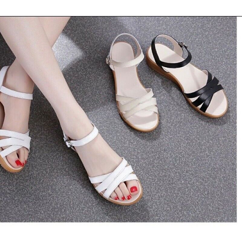 Giày Sandal Dáng Bệt Kiểu Dáng Học Sinh Thanh Lịch