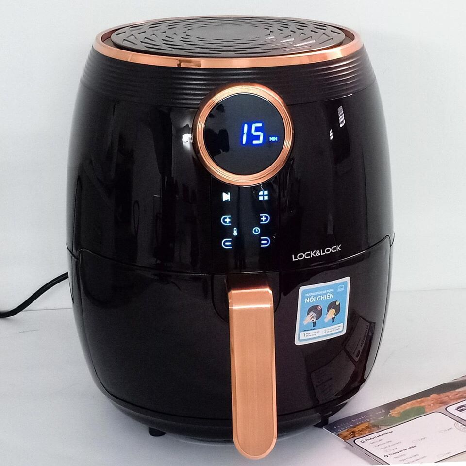 Nồi chiên không dầu LOCK&LOCK, 1500W, 4L - Màu đen (EJF376BLK)