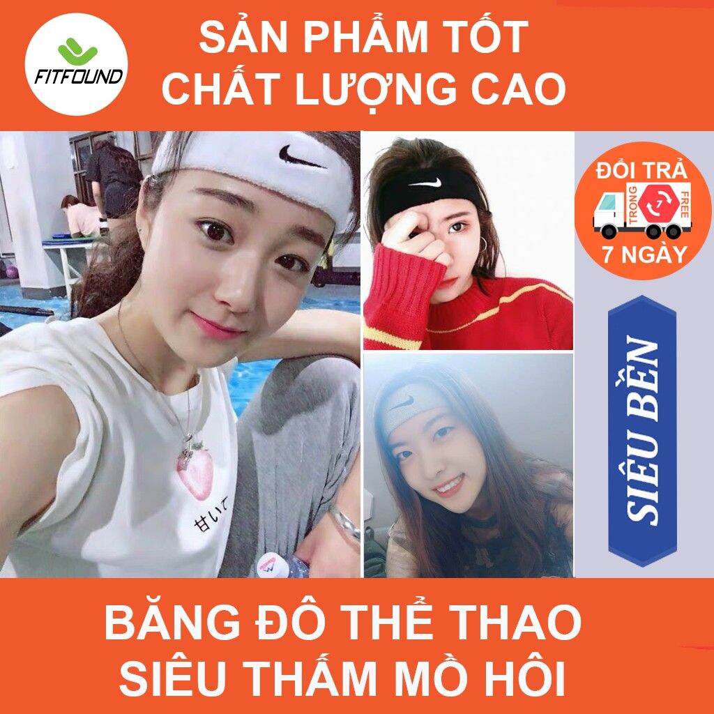 băng đô thể thao siêu thấm hút mồ hôi chất đẹp co dãn 4 chiều.