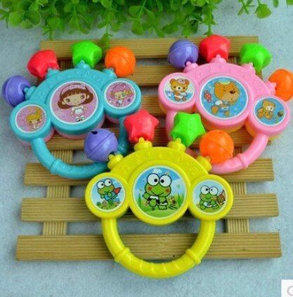 Lục lạc/ xúc xắc cầm tay 4 chuông cho bé