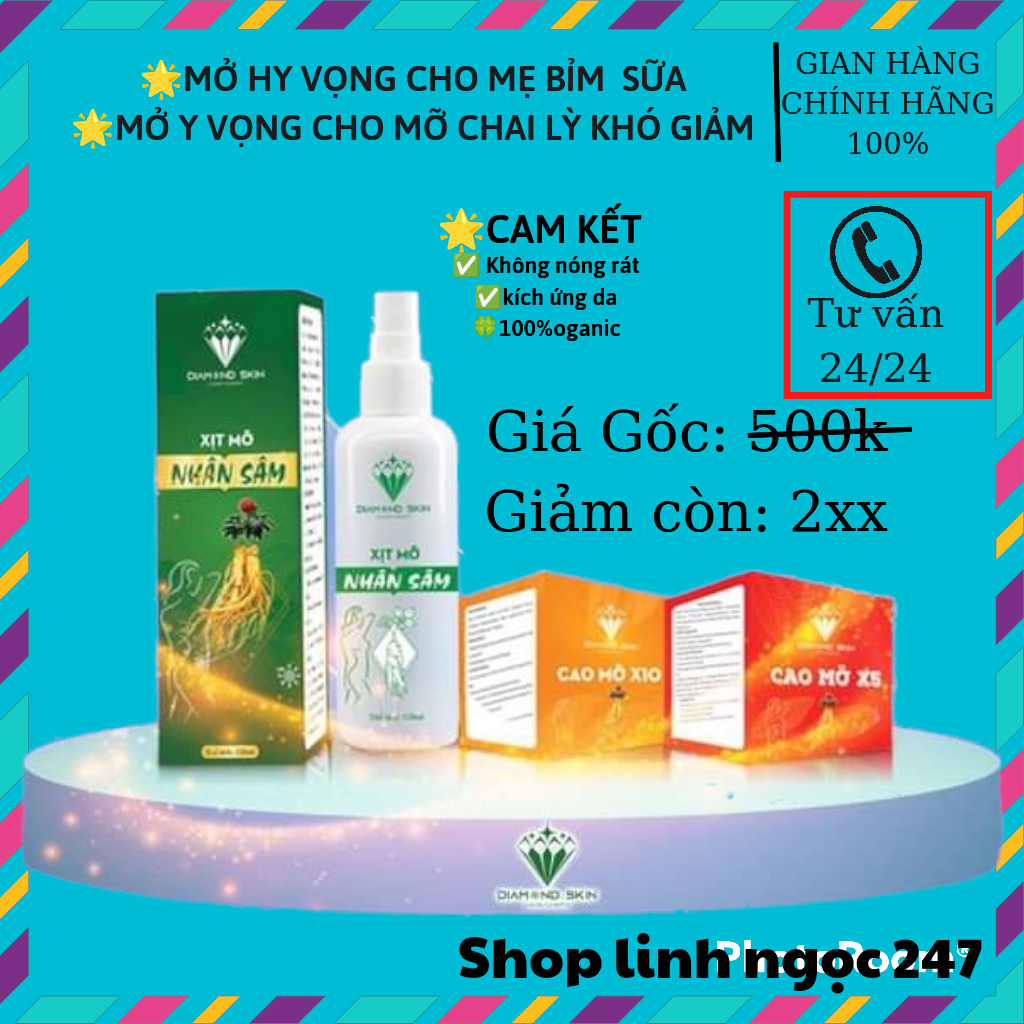 Mới 2022 _ kem xịt tan mỡ nhân sâm _ thần tốc