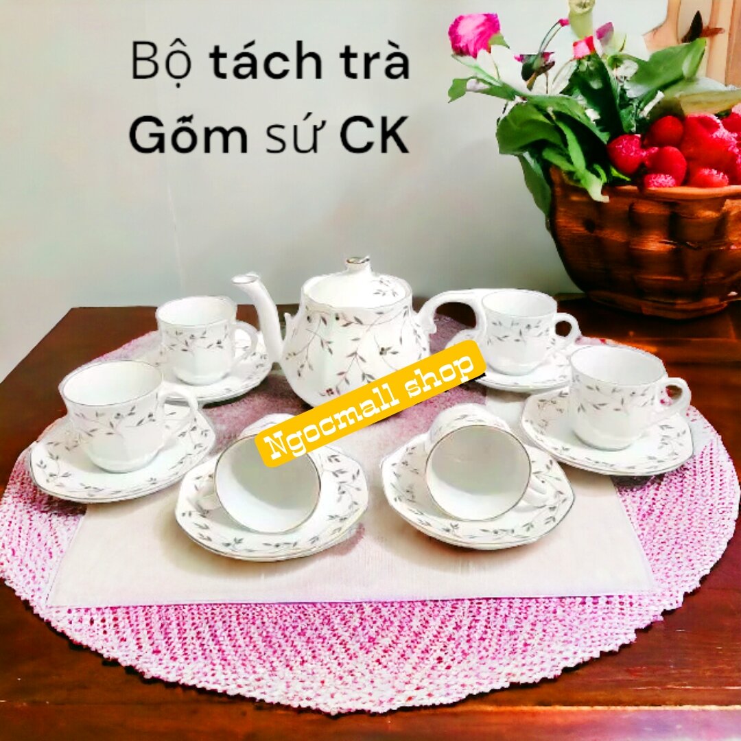 Bộ bình tách trà gốm sứ CK Việt Nam