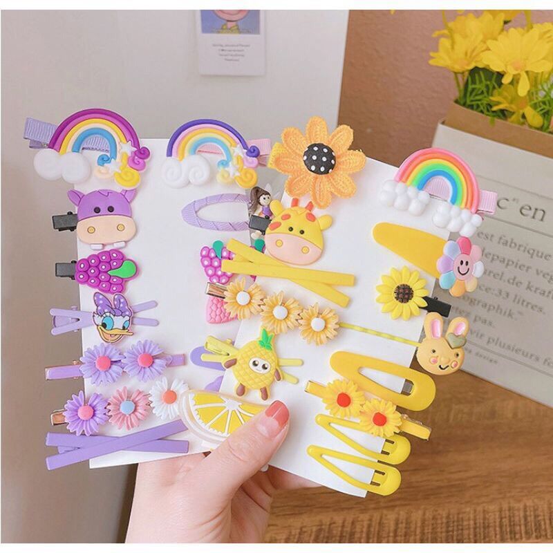 Sét 14 kẹp tóc mái cho bé