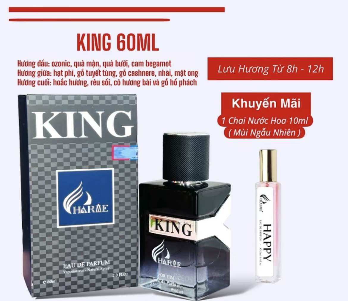 Nước Hoa Charme KING 60ml(KM 1chai 10ml)