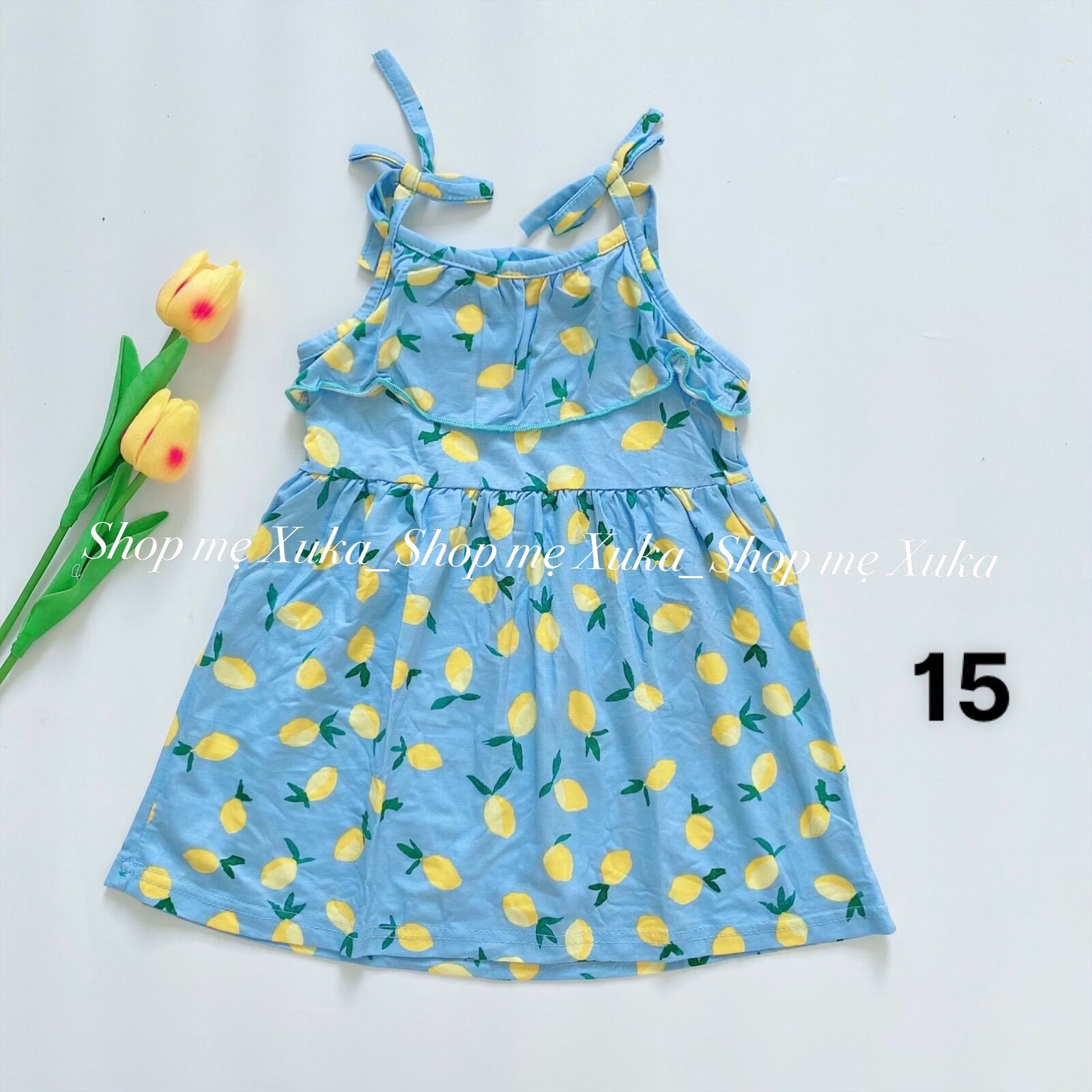 Váy 2 dây thắt nơ bé gái Jumping Beans