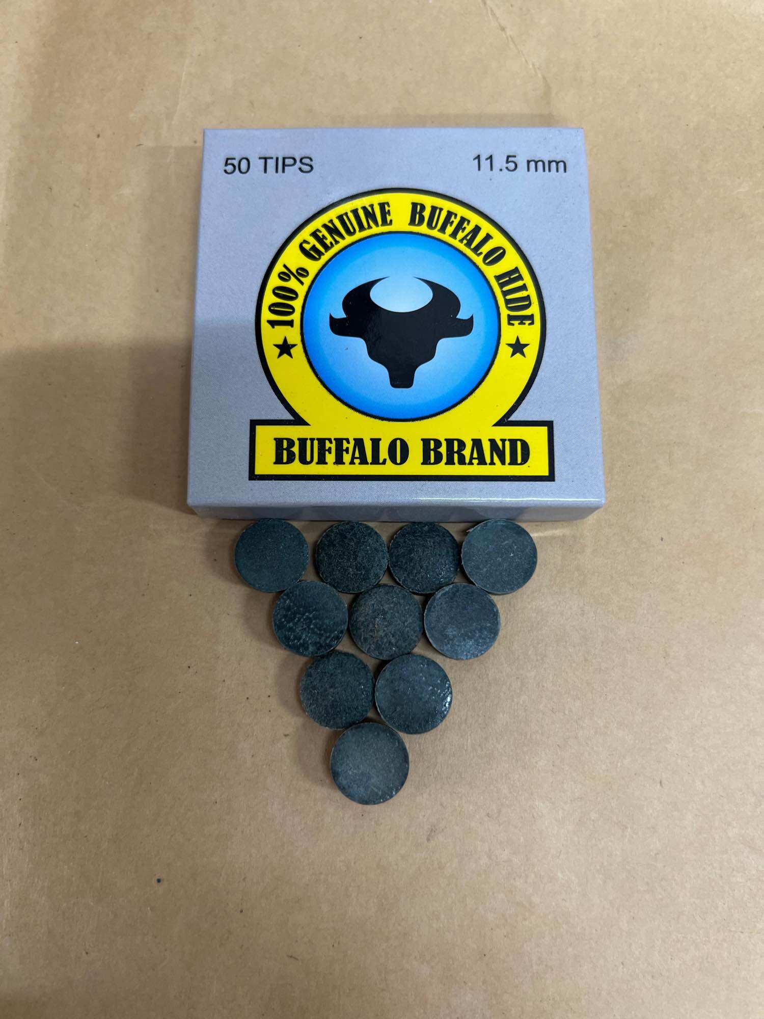 Combo 10 đầu tẩy trâu 11,5mm dán cơ bida.