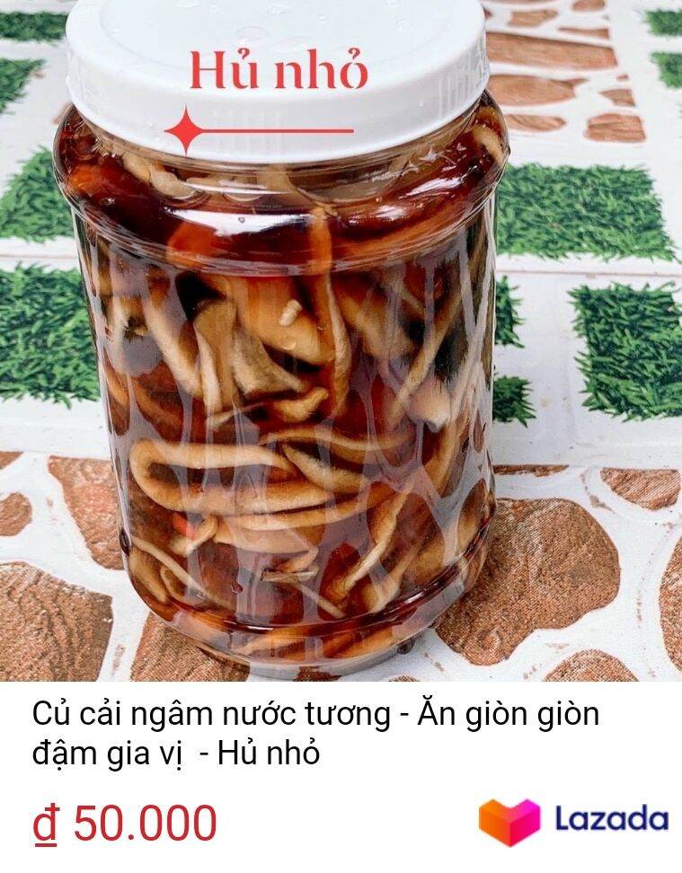 Củ Cải ngâm nước tương _ăn ngon giòn _Đầm gia vị_ hũ nhỏ 500g