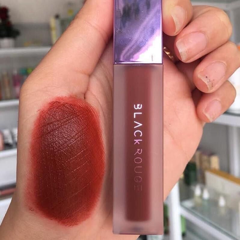 Son Black Rough A12 đỏ nâu siêu lì_son kem black rouge [chính hãng]